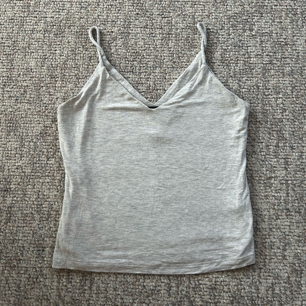 Small final touch V Neck Grey Top